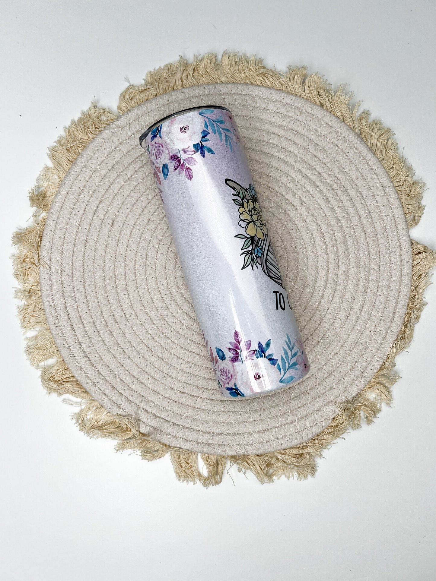 Crotchet Girl 20oz tumbler, Love to Crotchet custom tumbler, Crotchet custom stainless tumbler