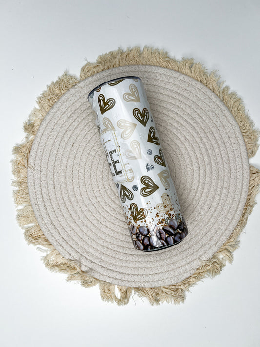 But First Coffee 20oz tumbler, Coffee Lover custom tumbler, Coffee custom stainless tumbler