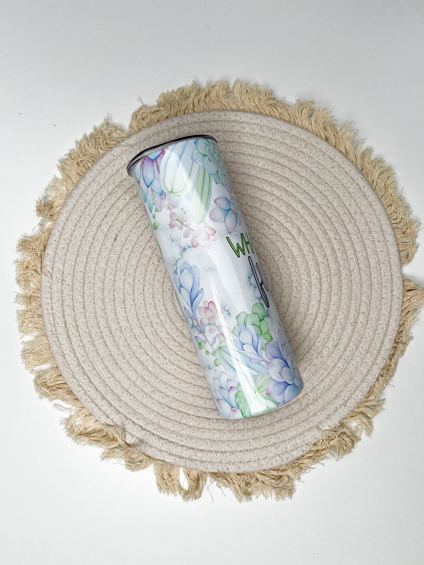 What the Fucculent 20oz tumbler, Succulent custom tumbler, Funny Flowers custom stainless tumbler