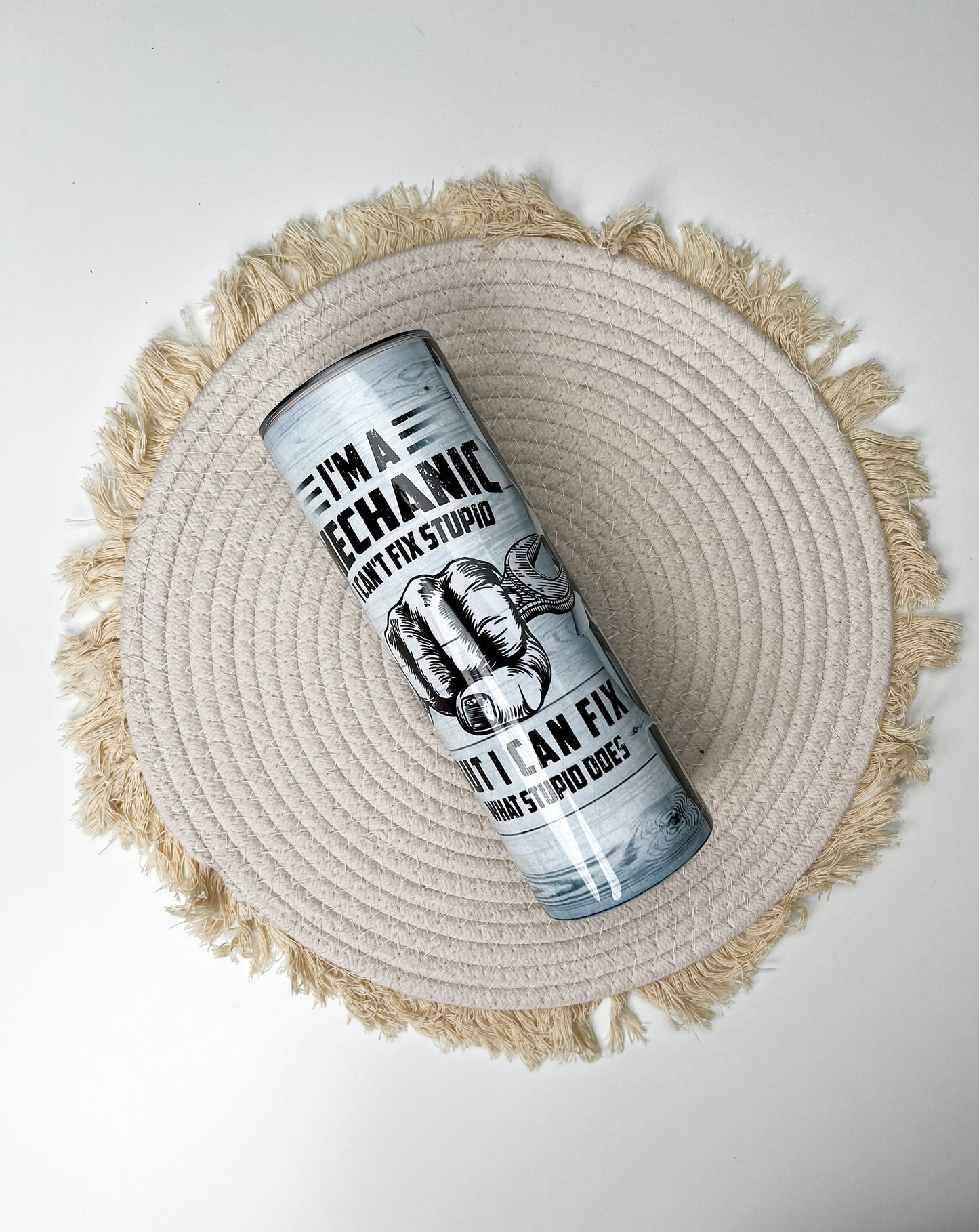 Mechanic 20oz tumbler, Funny custom tumbler, Mechanic Funny custom stainless tumbler