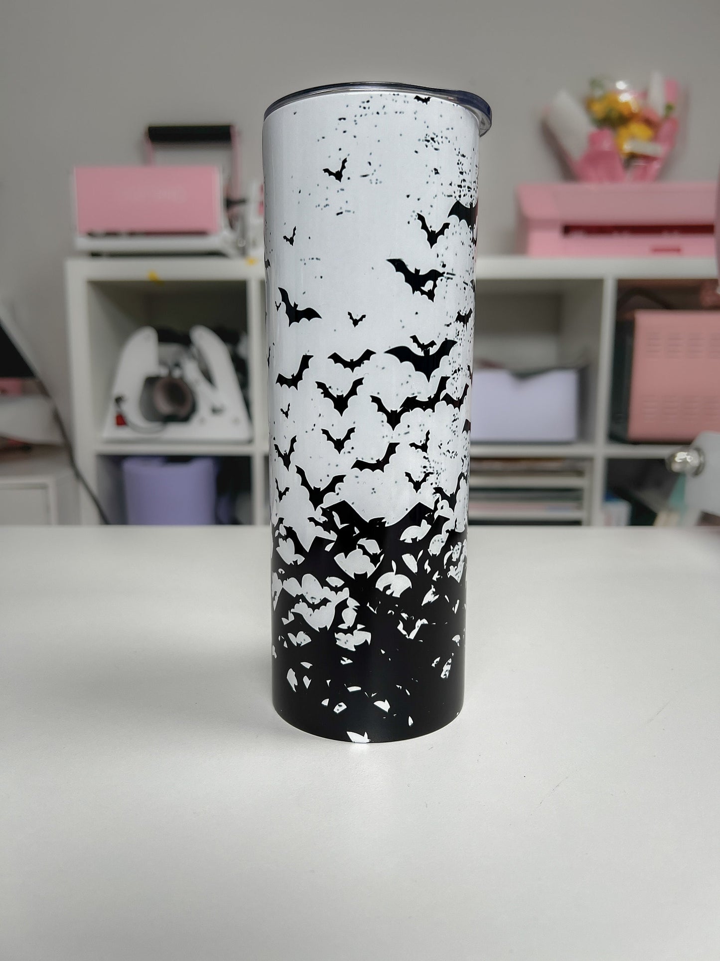Batty 20oz tumbler, Bats custom tumbler, Halloween Bats custom stainless tumbler, It's Frickin' Bats Tumbler
