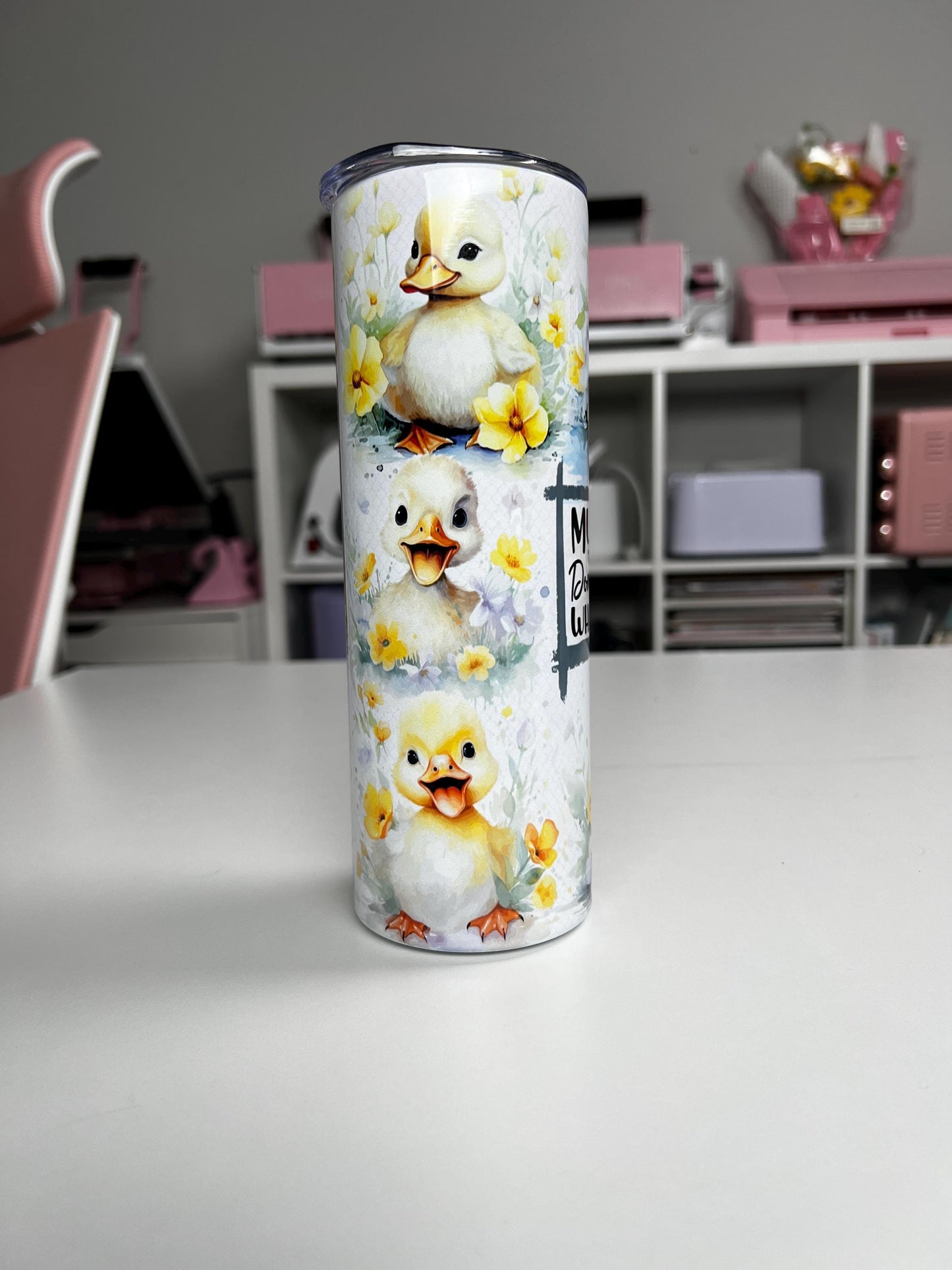 Ducks 20oz tumbler, Funny custom tumbler, Sassy custom stainless tumbler