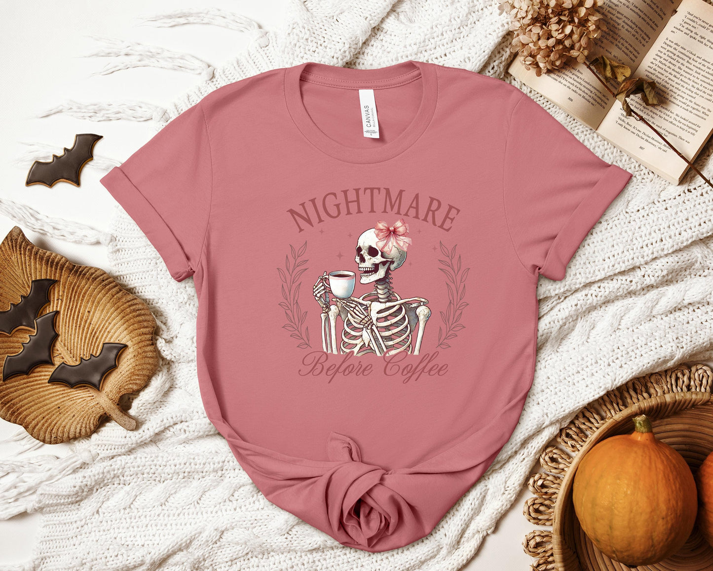 Nightmare Before Coffee T-shirt, Coffee Addict Shirt, Coffee Lover Shirt, Coffee Skeleton Shirt, Nightmare Before Coffee Shirt