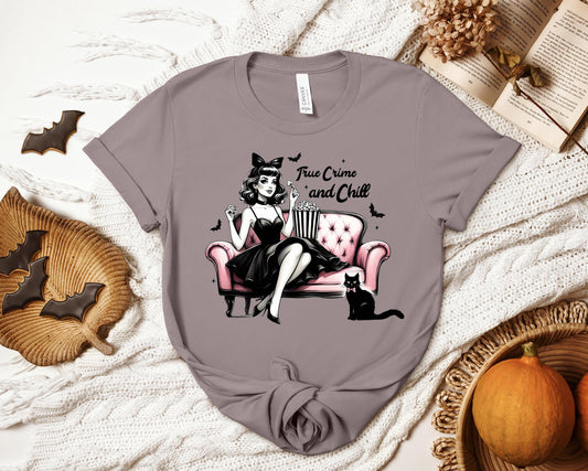 True Crime and Chill T-shirt, True Crime Shirt, Crime Lover Shirt, True Crime Shirt