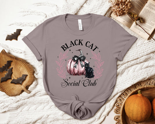 Black Cat Social Club T-shirt, Cat Shirt, Black Cat Shirt, Cat Lover Shirt