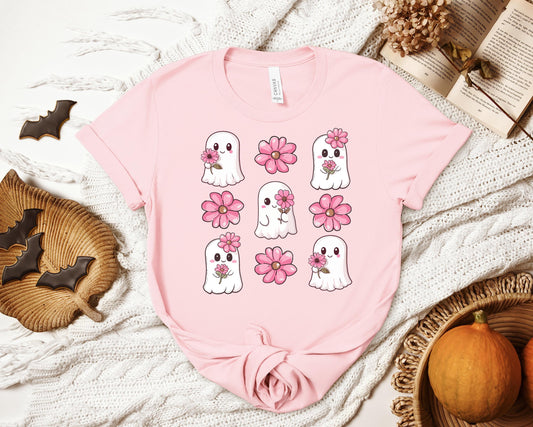 Floral Ghostie T-shirt, Cute Ghostie Shirt, Floral Ghost Shirt, Spooky Shirt