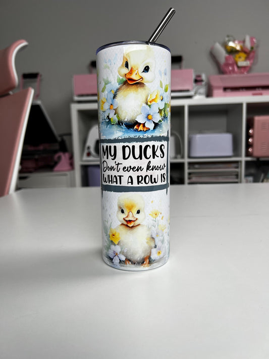 Ducks 20oz tumbler, Funny custom tumbler, Sassy custom stainless tumbler