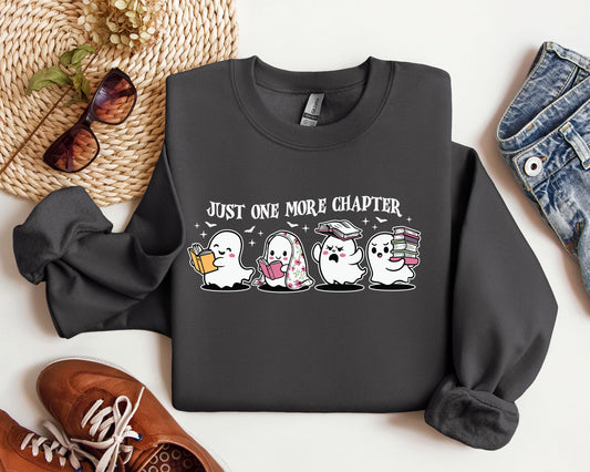 Book Ghosties Sweater, One More Chapter Sweatshirt, Book Ghosts Sweater, Cute Book Sweatshirt