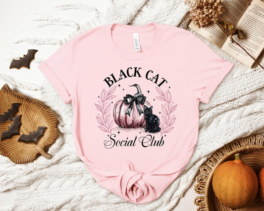Black Cat Social Club T-shirt, Cat Shirt, Black Cat Shirt, Cat Lover Shirt