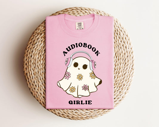 Audiobook Girly T-shirt, Audiobook Shirt, Book Lover Shirt, Audio Book Shirt