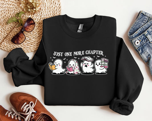 Book Ghosties Sweater, One More Chapter Sweatshirt, Book Ghosts Sweater, Cute Book Sweatshirt