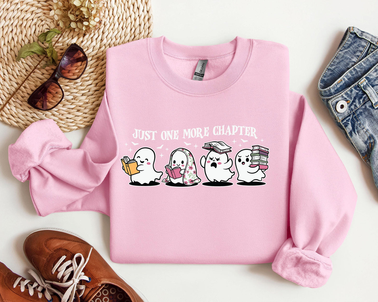 Book Ghosties Sweater, One More Chapter Sweatshirt, Book Ghosts Sweater, Cute Book Sweatshirt