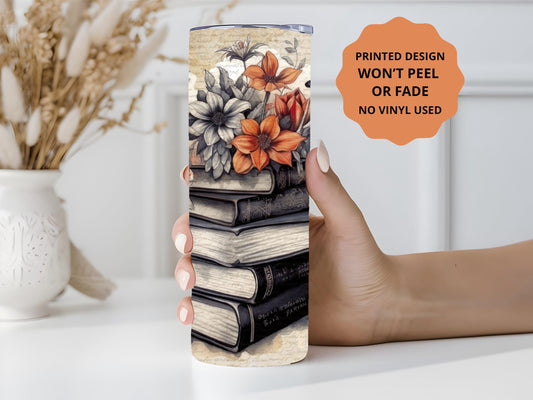 Book Lover Tumbler,  In My Dark Romance Era Tumbler, Gifts for Book Lovers, 20oz Skinny Tumbler with Lid & Straw