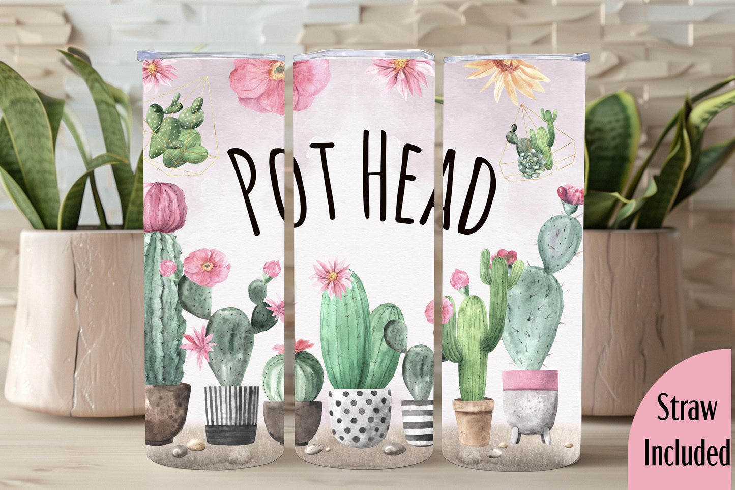 Plant Mama Tumbler, Plant Mom Tumbler, Plant Lover Gift, Funny Gift, 20oz Skinny Tumbler with Lid & Straw