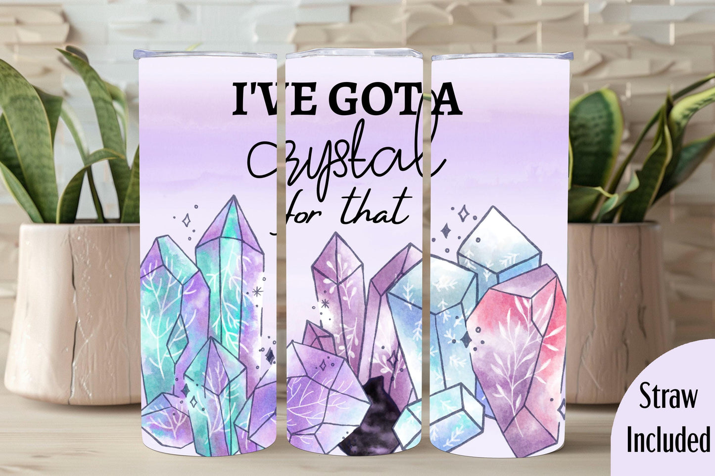 Crystal For That Tumbler, Funny Tumbler, Witchy Gift, Crystal Ball, Witchy,  20oz Skinny Tumbler with Lid & Straw