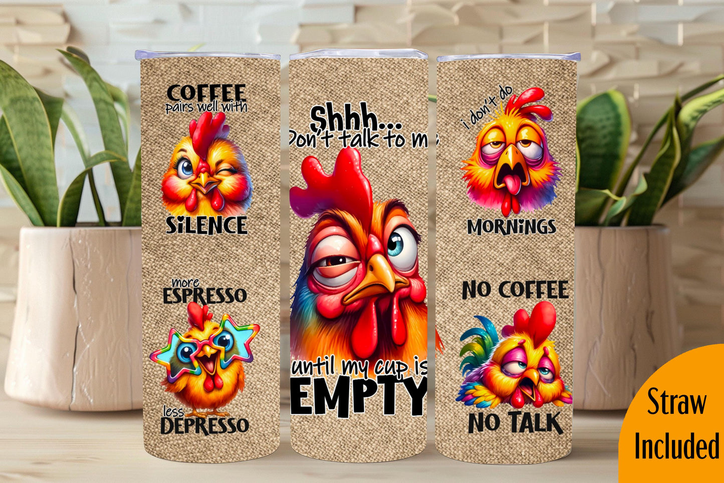 Chicken 20oz tumbler, Funny custom tumbler, Sassy custom stainless tumbler