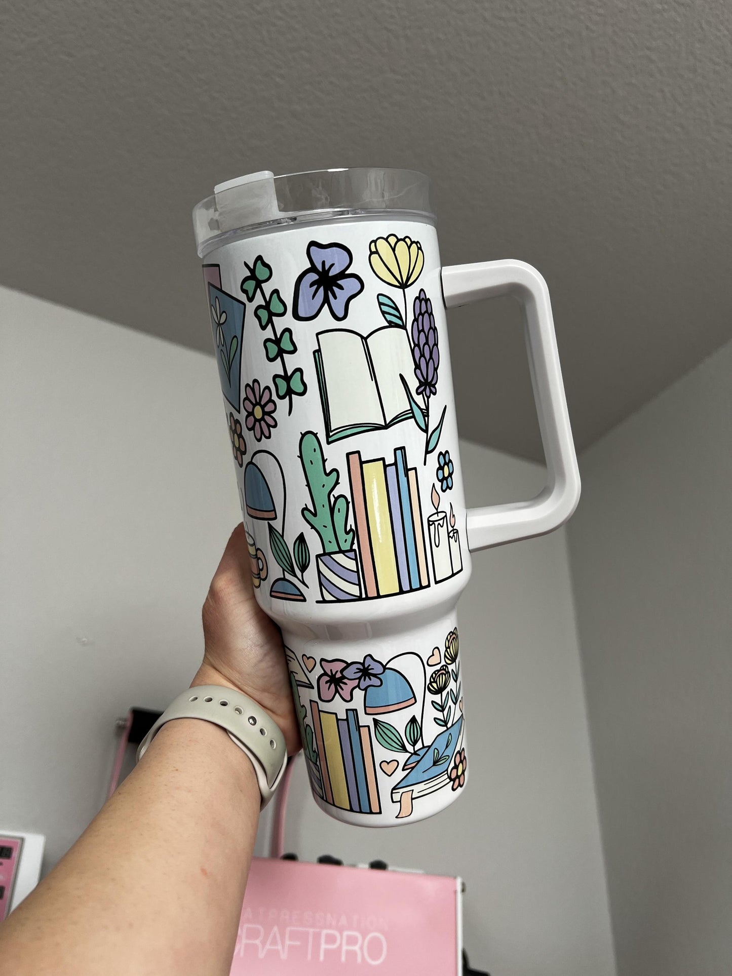 Its A Good Day to Read A Book 40oz tumbler, Book quencher, Reader custom tumbler