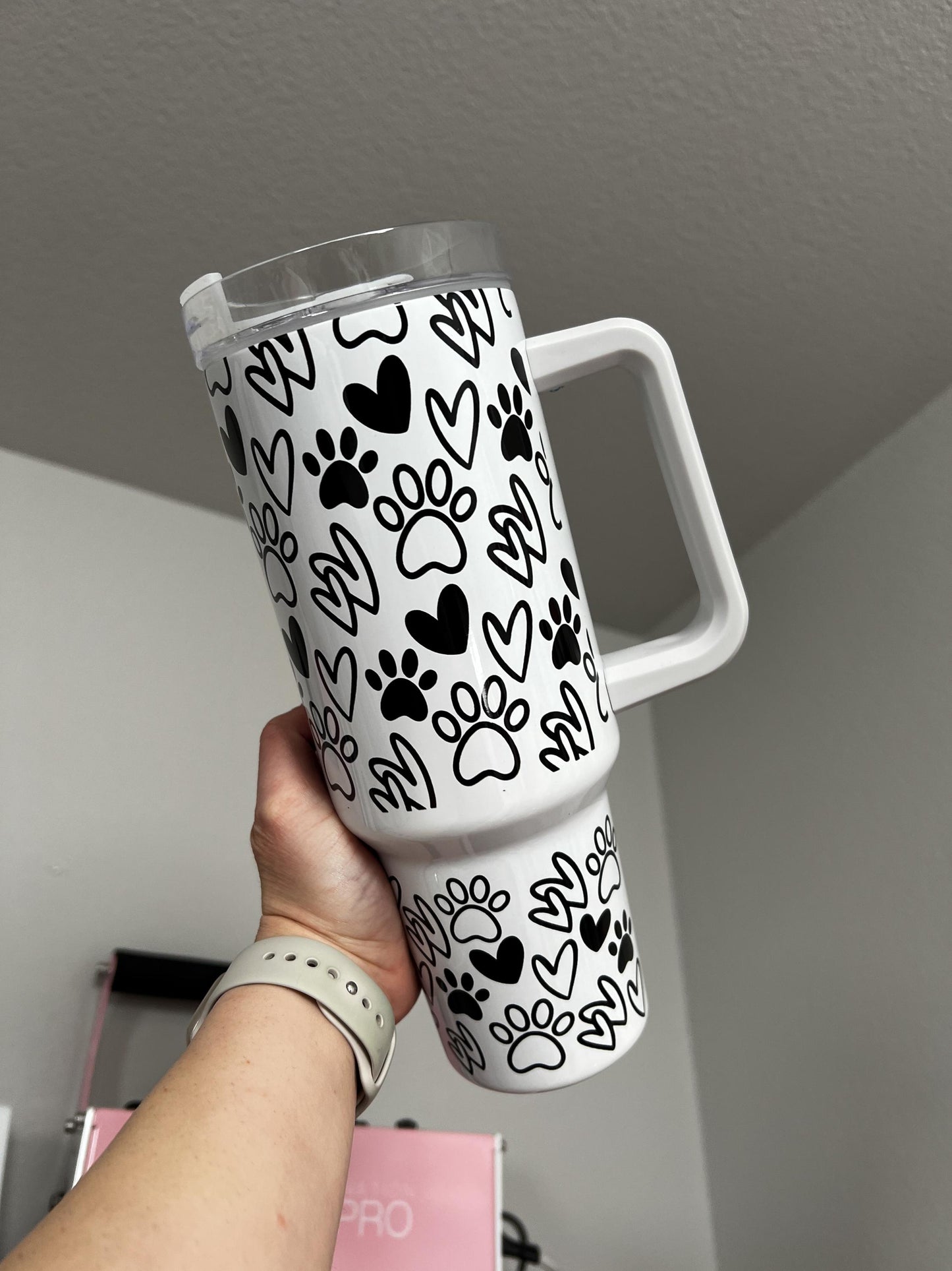 Dog Mom 40oz tumbler, Dog Lover custom tumbler, Dog Mom custom stainless tumbler