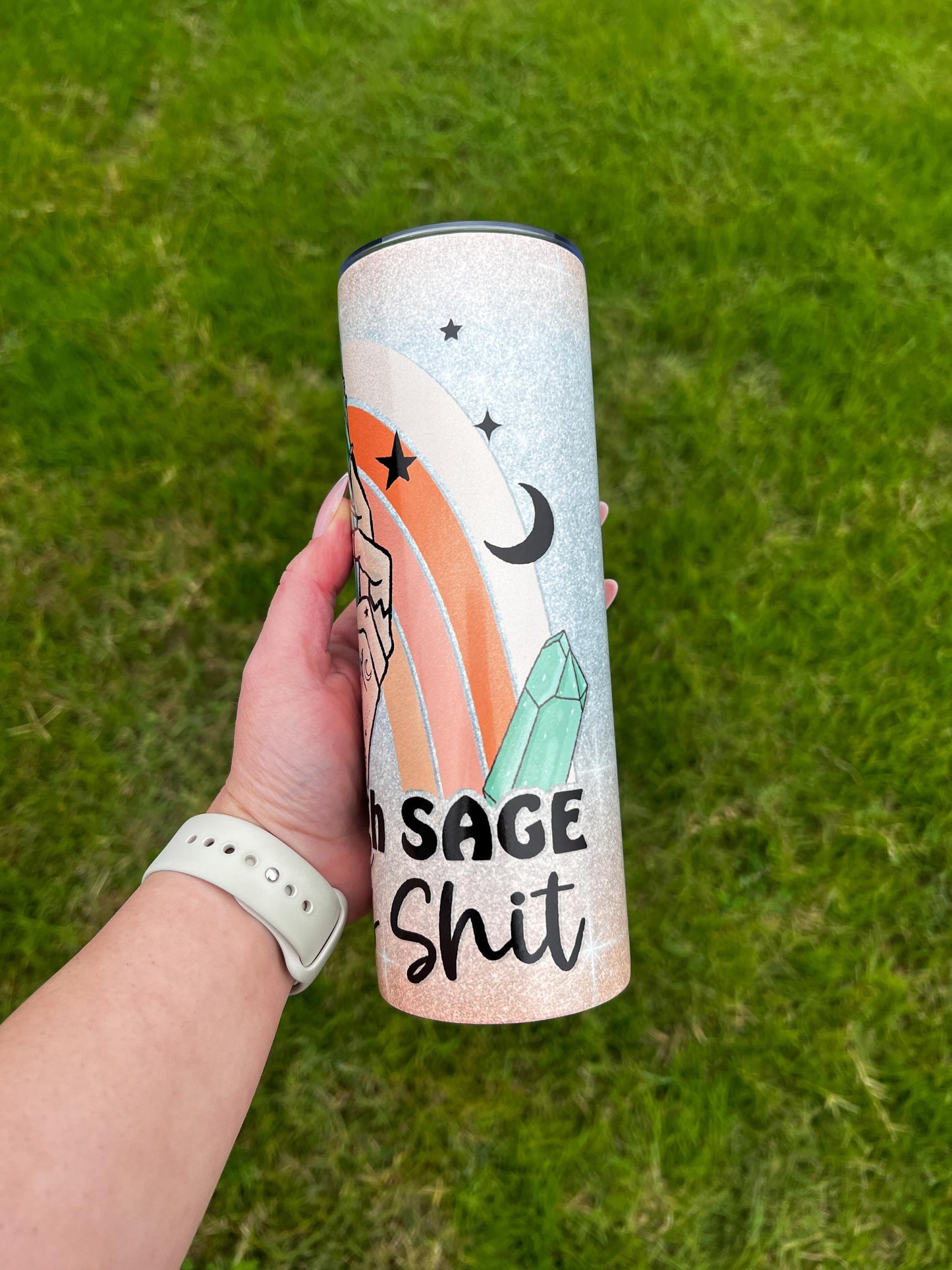 Not Enough Sage Tumbler, Funny Tumbler, Witchy Gift, Sage, Witchy,  20oz Skinny Tumbler with Lid & Straw