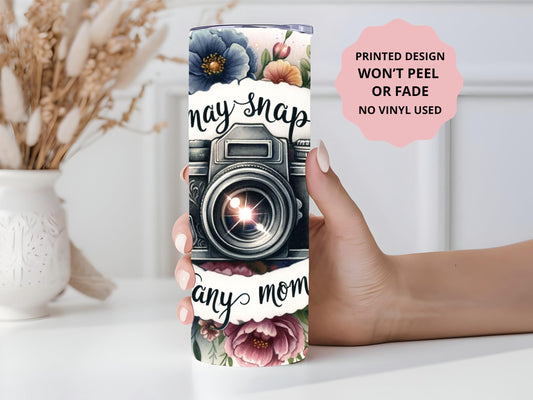 Camera 20oz tumbler, Funny custom tumbler, Sassy custom stainless tumbler