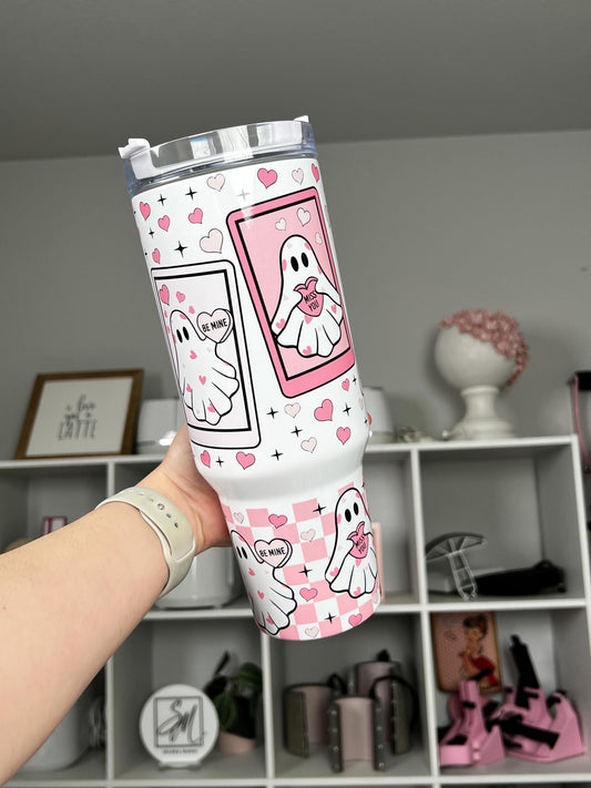 Love Ghosties 40oz tumbler, Lover quencher, Ghosties custom tumbler