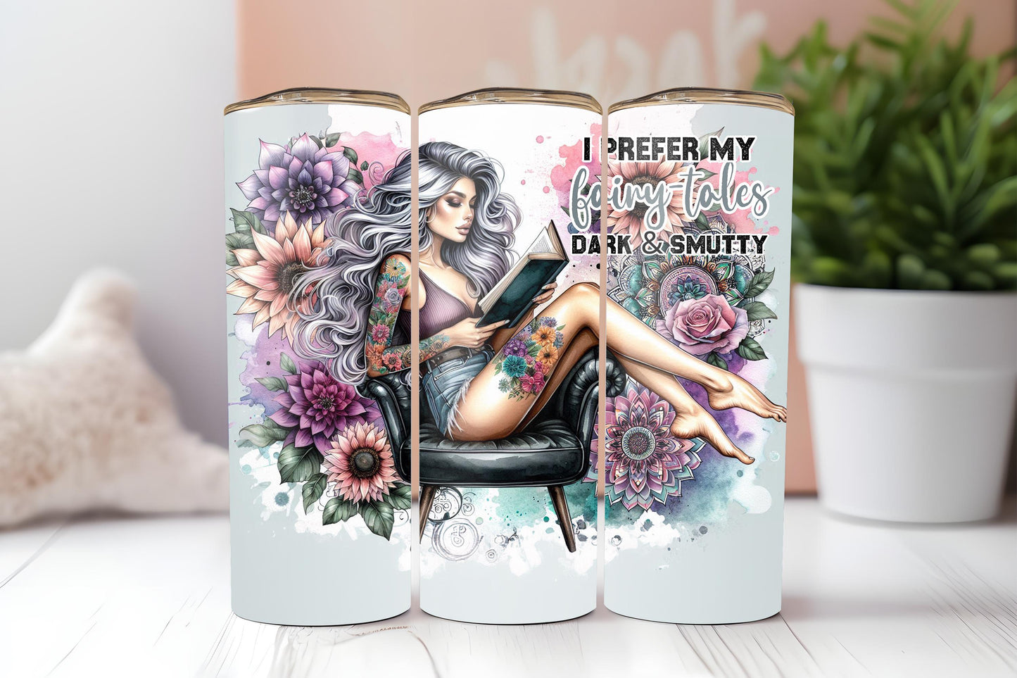 Smut Lover Tumbler, Book Lover Tumbler, Book Lover Gift, Gifts for Book Lovers, 20oz Skinny Tumbler with Lid & Straw