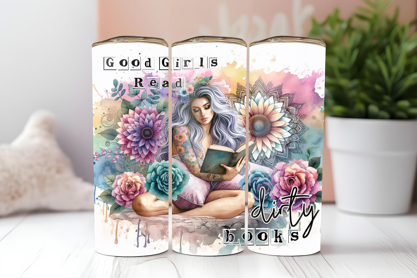 Smut Lover Tumbler, Book Lover Tumbler, Book Lover Gift, Gifts for Book Lovers, 20oz Skinny Tumbler with Lid & Straw