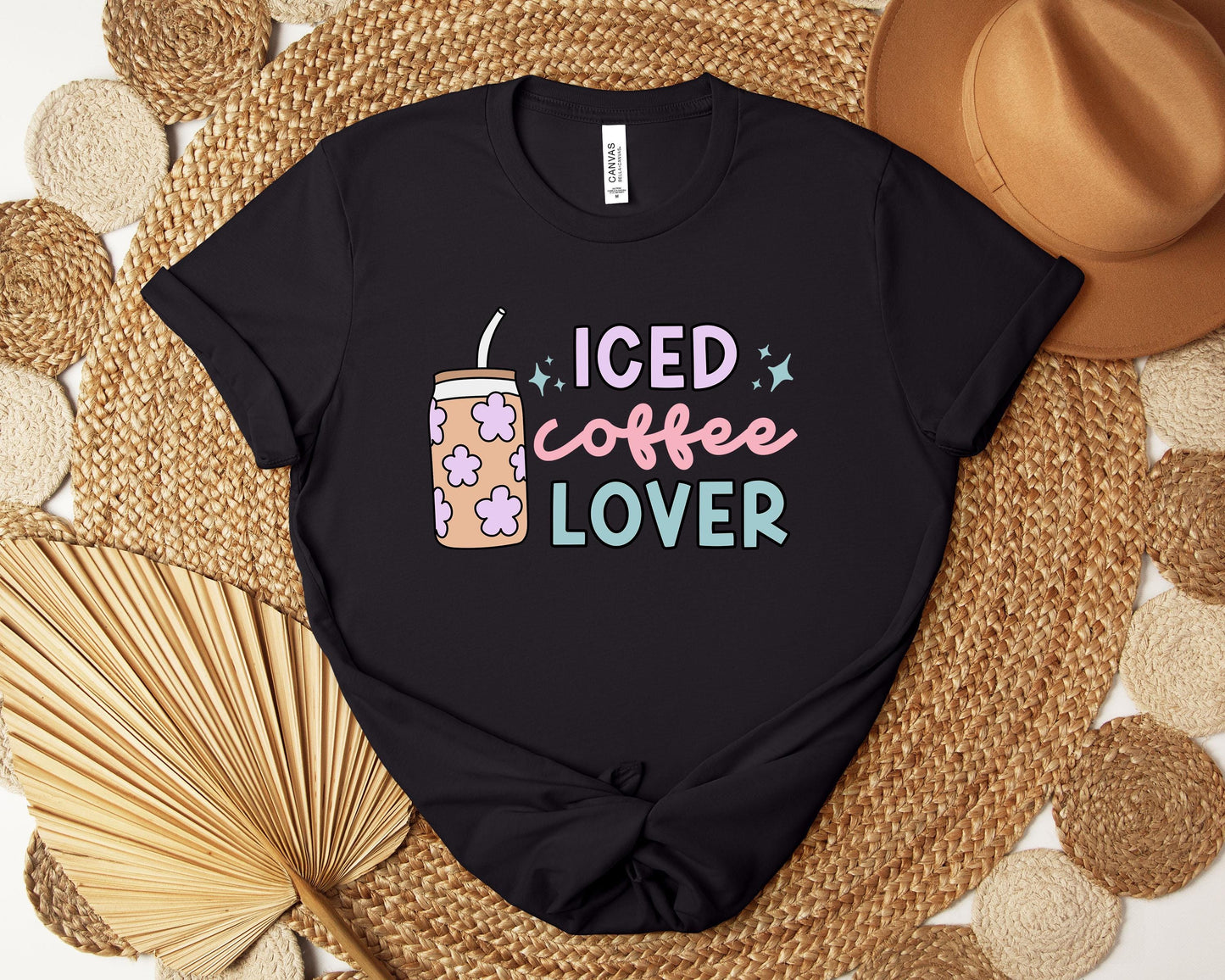 Iced Coffee Lover T-shirt, Caffeine Shirt, Iced Coffee Shirt, Coffee Shirt