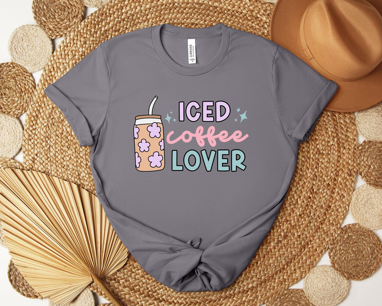 Iced Coffee Lover T-shirt, Caffeine Shirt, Iced Coffee Shirt, Coffee Shirt