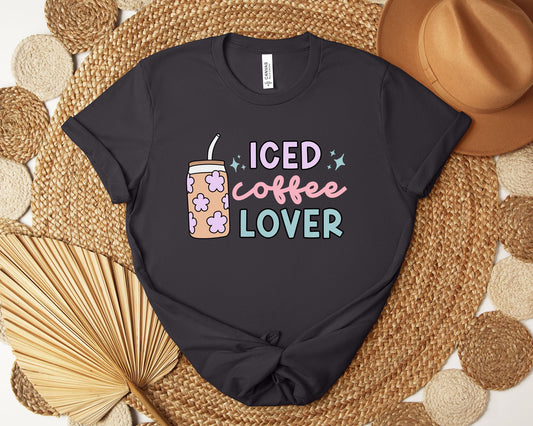 Iced Coffee Lover T-shirt, Caffeine Shirt, Iced Coffee Shirt, Coffee Shirt